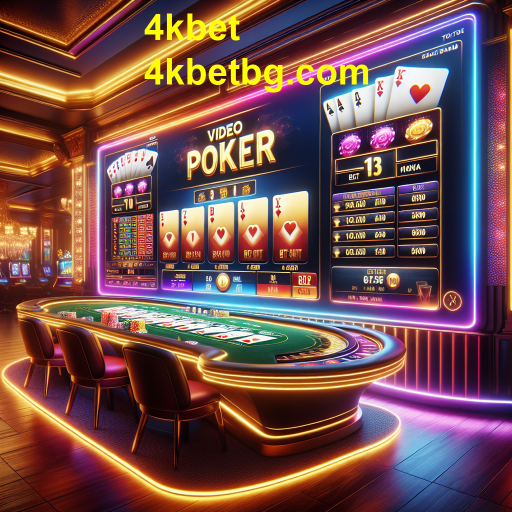 Video Poker: A Emoção de Jogar em 4kbet